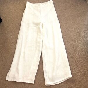 Elegant White Wide-Leg Pants